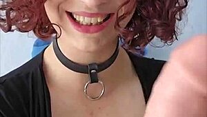 Trans girlfriend dildos her fat ass and cums!