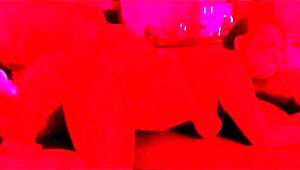 Naughty Brazilian Girl Does Bareback Orgy With Four Friends To Funk Music And Red Lights