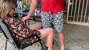 Stepmom Joins Outdoor Mutual Masturbation with Intense Creampie Finish. Nothing Beats This Raw Action!