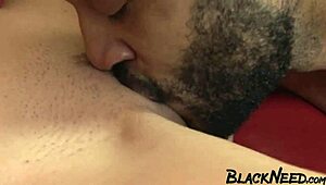 Brunette amateur takes a massive facial from BBC.