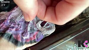 Slow motion fresh tattoo second skin peel with alternative fetish babe