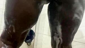 Emergency candy in pool bathroom with big tits and pussy