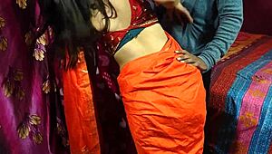 cute saree bhabhi gets wild with devar for rough hard anal after ice massage