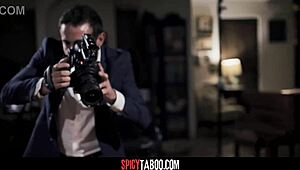 Hot Brunette Babe 3-Way Sex