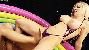 Cindy Behr and Jasmine Black Suck Each Others Toes in a Pool of Jelly