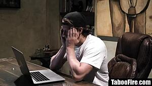 Stepdaddy gets seduced by stepson's teen 18+ girlfriend