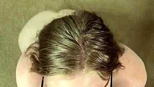 Lexi swallows bbc cum in homemade blowjob