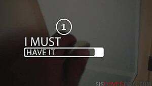 horny stepsis fucks stepbro in bathroom! fingering and all.