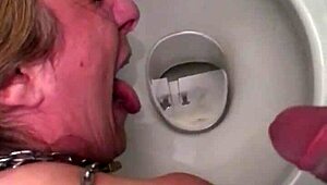 i am the slave at the pissotiere, getting slapped and handcuffed