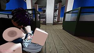 she left her friend outside, then saw the saleswoman riding a big black cock in the store and joined for a wild fuck