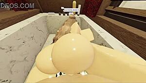 check this brunette with fat ass in bathtub action