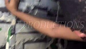 Ghetto girl Lill Shorty GH gets fucked quickly in missionary, left with dripping pussy.