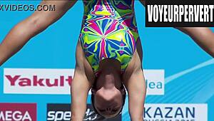 i was hidin and watchin womens high diving in bikinis, young legs and asses