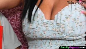 FamilyOrgasm - Naughty Step Mommy Dumps Husband for Sofa Blowjob Fun