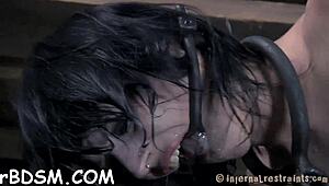 Restrained Slave Sucks Cock In Domination Fucking