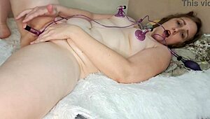 Intense Clit Stimulation and Nipple Suction Lead to Powerful Orgasm