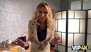 vip4k busty blonde karina king used her big fake boobs to pay her debt off