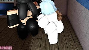 she left her friend outside, then saw the saleswoman riding a big black cock in the store and joined for a wild fuck