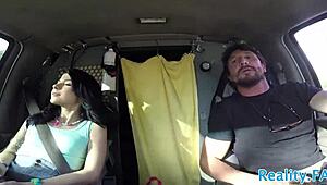 Tiny hitchhiker trades a ride for cock in socks. What a wild deal!