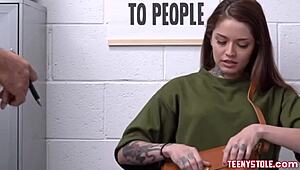 tattooed redhead vanessa vega banged by officer after shoplifting