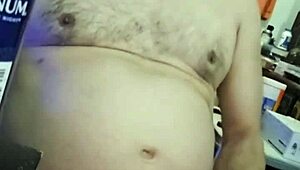 Ezsosa Update 34: Curvy Exhibitionist Flashes Fat Cock in Bedroom