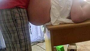 Intimate Office Table Encounter