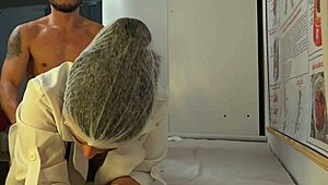 patient gets hard just from nurse’s touch on his cock