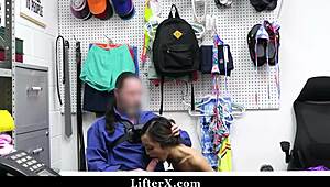 teen gets strip searched and fucked in garage