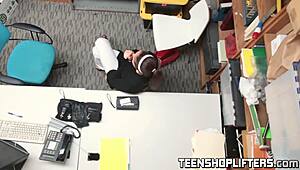 Hey, think these teen shoplifters can bang a cop to dodge trouble?