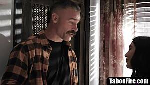 Stepdaddy gets seduced by stepson's teen 18+ girlfriend