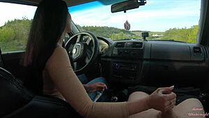 Hey, ever had a wild handjob on a public road?