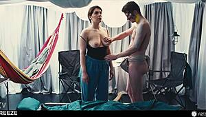 valentina nappi hikes and gets freeze fucked by native guy, all natural italian babe under mind control