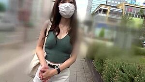 Japanese amateur couple rides hard in homemade doggystyle with intense blowjob action