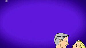 Pov girlfriend with long hair and tanned body plays with toys