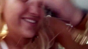 shaved pussy pounded by cock!