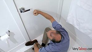 Holy! Stepmom Craves Young 18+ Dick and Locks Husband Away!