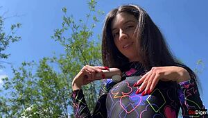 I fucked a sexy student in the ass outdoors, cumming twice with huge loads.