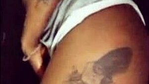 Busty milf gives blowjob and strips in interracial gay scene