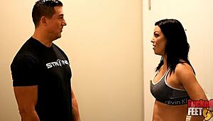 Sarah Brooke says, My feet make the trainer cum hard