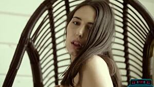 Arab Teen Beauty Katrine Pirs Strips Passionately In Softcore Playboy Video