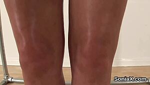 Cheating British Mature Gill Ellis REVEALS Her OVERSIZED GLOBES in steamy display.