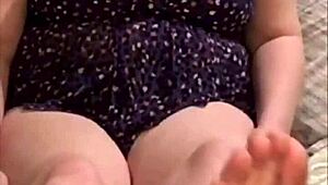 Watch This BBW Babe's Barefoot Nude Workout Exercises!