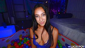 Bubble butt brunette bounces her beautiful ass in lingerie