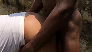 Having hardcore outdoor sex with my big tits neighbor 😏