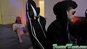 Sloppy blowjob for stepbrother!