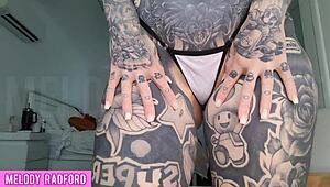 Milf Tests Vibrating Anal Butt Plug in Micro Bikini Haul