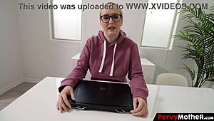 Pervymother - soccermom deepthroats jock son in intense pov break.