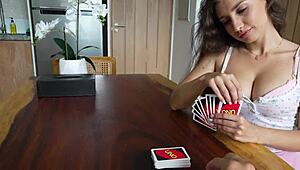 card game bet ends badly she gets nailed hard