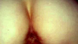 Amateur Milf Rides In Reverse Cowgirl For A Creampie!