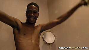 Stella cox sucks big black cocks and receives facial cumshot